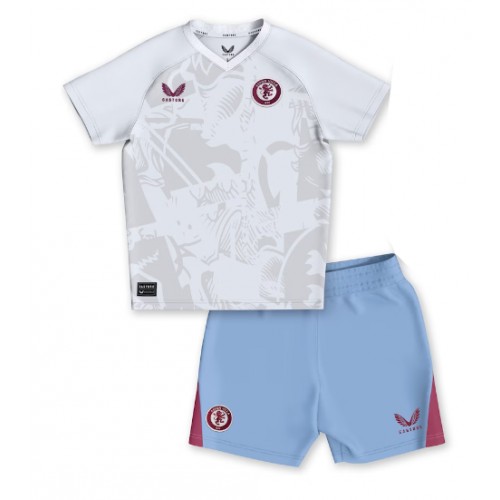 Dětský Fotbalový dres Aston Villa 2023-24 Venkovní Krátký Rukáv (+ trenýrky)